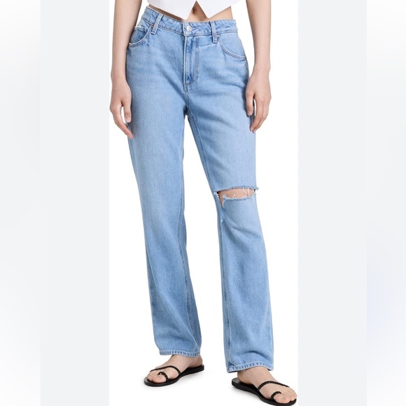 PAIGE Women's Chamomile Destructed Jeans - Picture 2 of 6